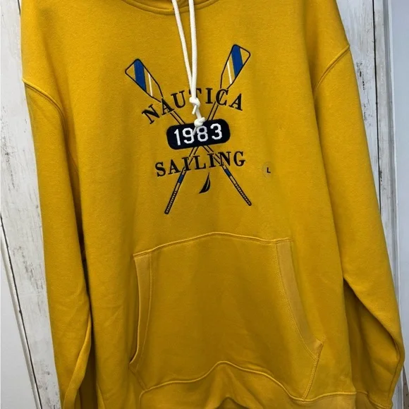 Nautica Yellow Sailing Hoodie for Men size Large - Picture 1 of 9